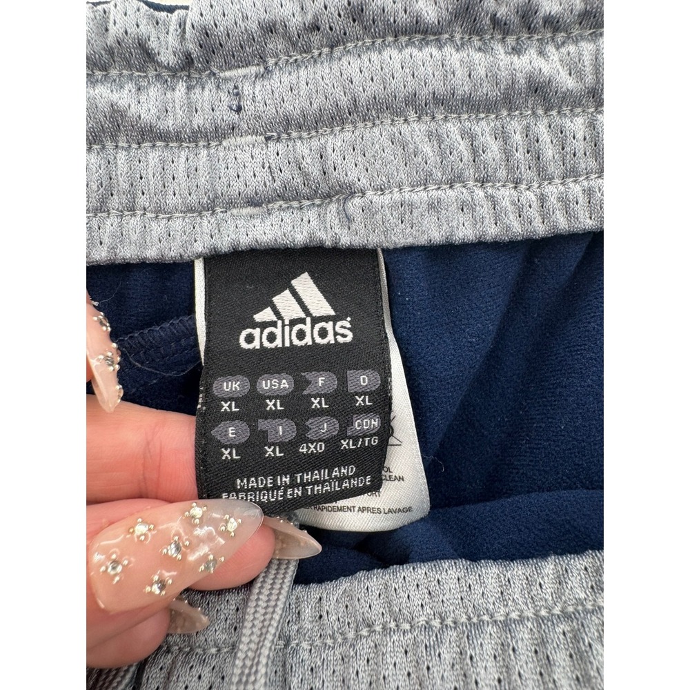 Adidas Mens Navy Blue Track Pants XL Athletic Training Joggers athleisure sporty - Picture 3 of 10